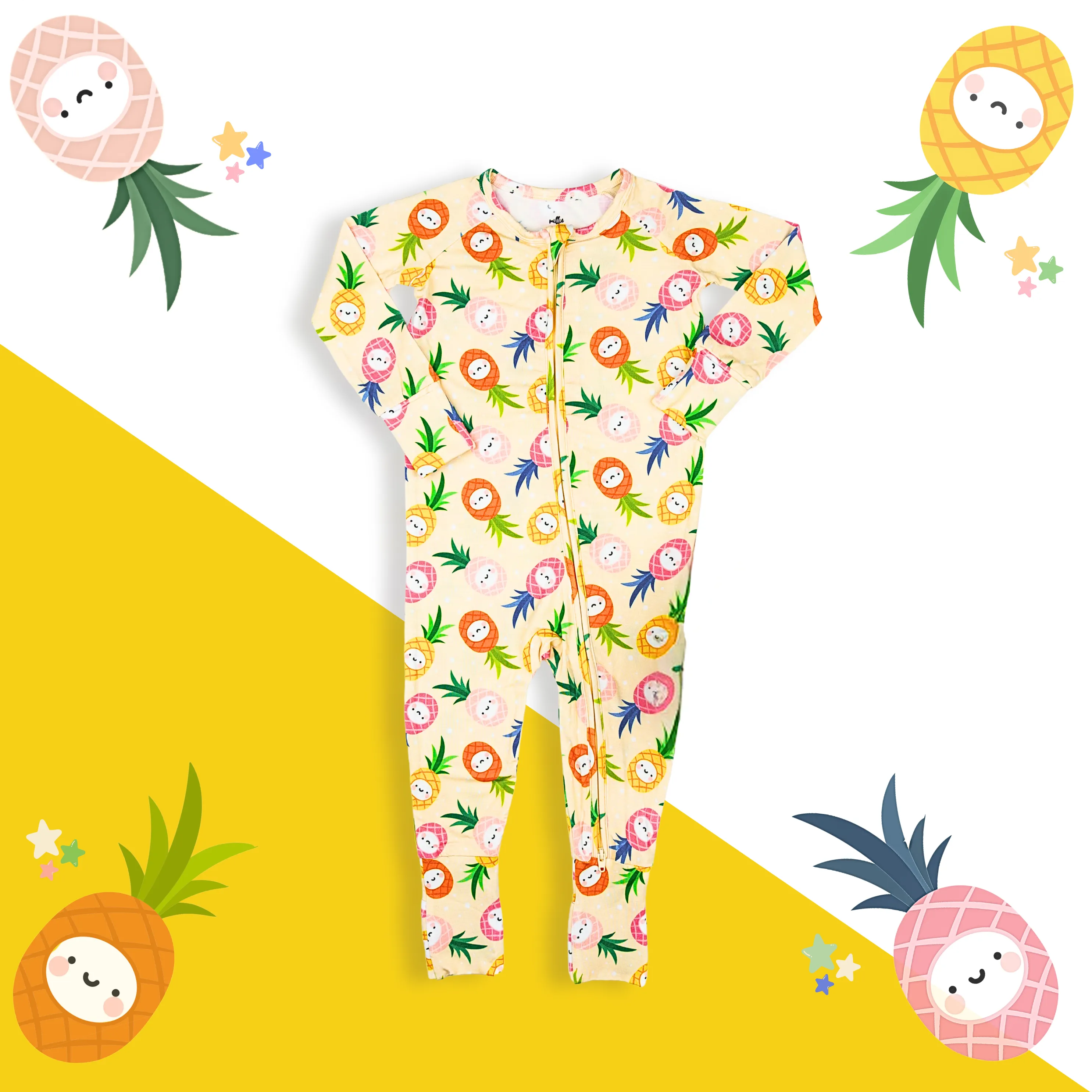 ZIP ROMPER - Kawaii Pineapple